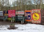 Stanley, County Durham/uk - January 20 :  Old Advertising Signs Stock Photo