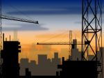 Building Plot Indicates City Construction And Metropolitan Stock Photo