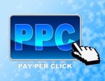Ppc Button Indicates Pay Per Click And Advertising Stock Photo