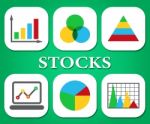 Stocks Graphs Shows Statistical Diagram And Charts Stock Photo