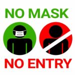 No Mask No Entry Sign For Covid19 Corona  Virus Concept Stock Photo