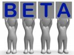 Beta Banners Means Software Testing And Development Stock Photo
