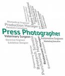Press Photographer Representing War Correspondent And Editor Stock Photo
