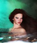 Woman In The Water,3d Mixed Media For Book Illustration Stock Photo