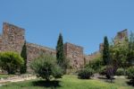View Of The Alcazaba Fort And Palace In Malaga Stock Photo