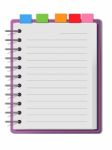 Blank White Note Book Stock Photo