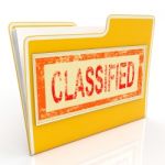 Classified File Shows Confidential Documents Or Papers Stock Photo