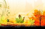 Abstract Autumn Card Stock Photo