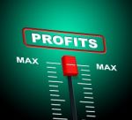 Max Profits Indicates Upper Limit And Ceiling Stock Photo