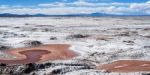 Northwest Argentina - Salinas Grandes Desert Landscape Stock Photo