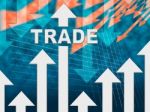 Trade Graph Means Selling Business And Ecommerce Stock Photo