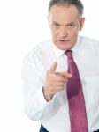 Angry Middle Aged Businessman Stock Photo