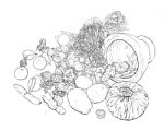 Drawing Still Life Of Food And Vegetable Stock Photo