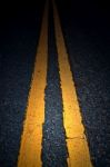 Road Marking - Double Yellow Lines Stock Photo