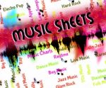 Sheet Music Means Sound Track And Harmony Stock Photo