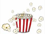 Popcorn Popping Drawing Color Stock Photo