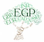 Egp Currency Represents Foreign Exchange And Coin Stock Photo
