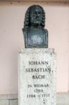 Bust Of Johann Sebastian Bach In Weimar Stock Photo