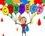 Contest Balloons Shows Youngster Children And Decoration Stock Photo