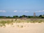 View Towards St Andrew's Covehithe With Benacre Church In Covehi Stock Photo
