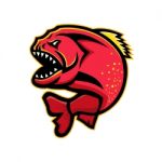 Piranha Sports Mascot Stock Photo