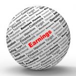 Earnings Sphere Definition Shows Lucrative Incomes Or Profits Stock Photo