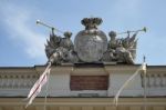 Coat Of Arms On The Guardhouse In Poznan Stock Photo