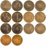 Old Rare Coins Of Different Countries Stock Photo