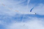 Powered Hang Glider At Shoreham Airshow Stock Photo