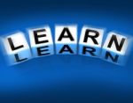 Learn Blocks Displays Education Studying And Learning Stock Photo