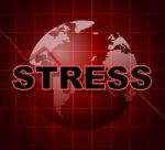 Stress Graph Represents Profit Pressure And Stressing Stock Photo