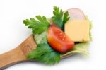Cheese Salad Stock Photo
