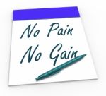 No Pain No Gain Means Toil And Achievements Stock Photo