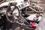 Racing Car Interior Stock Photo