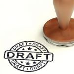 Rubber Stamp With Draft Word Stock Photo