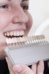 Dentist Choose White Of Teeth Stock Photo