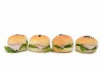 Mini Hamburgers Stock Photo