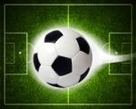 Soccer Ball Su Sfondo Stock Photo