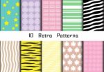 Retro Patterns Collection  For Making Wallpapers Stock Photo