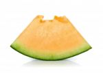 Cantaloupe Melon Isolated On The White Background Stock Photo