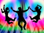 Excitement Jumping Represents Disco Dancing And Activity Stock Photo