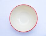 White Bowl Isolated Over The White Background Stock Photo