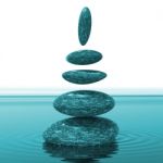 Spa Stones Means Balance Tranquility And Calmness Stock Photo