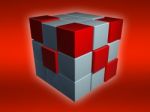 Cube Red Stock Photo