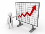Businessman Showing Growth Graph Stock Photo
