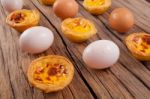 Portuguese Egg Tart Stock Photo