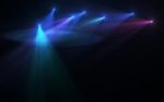 Abstract Colorful Stage Light And Black Background Stock Photo