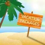 Vacation Packages Indicates Time Off And Holidays Stock Photo