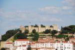 Lisbon Cityscape With Sao Jorge Castle Stock Photo