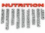 3d Image Nutrition  Issues Concept Word Cloud Background Stock Photo